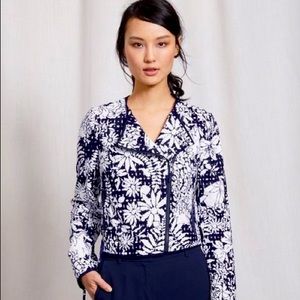 Boden Amelie Floral Motorcycle Jacket - Size: 4